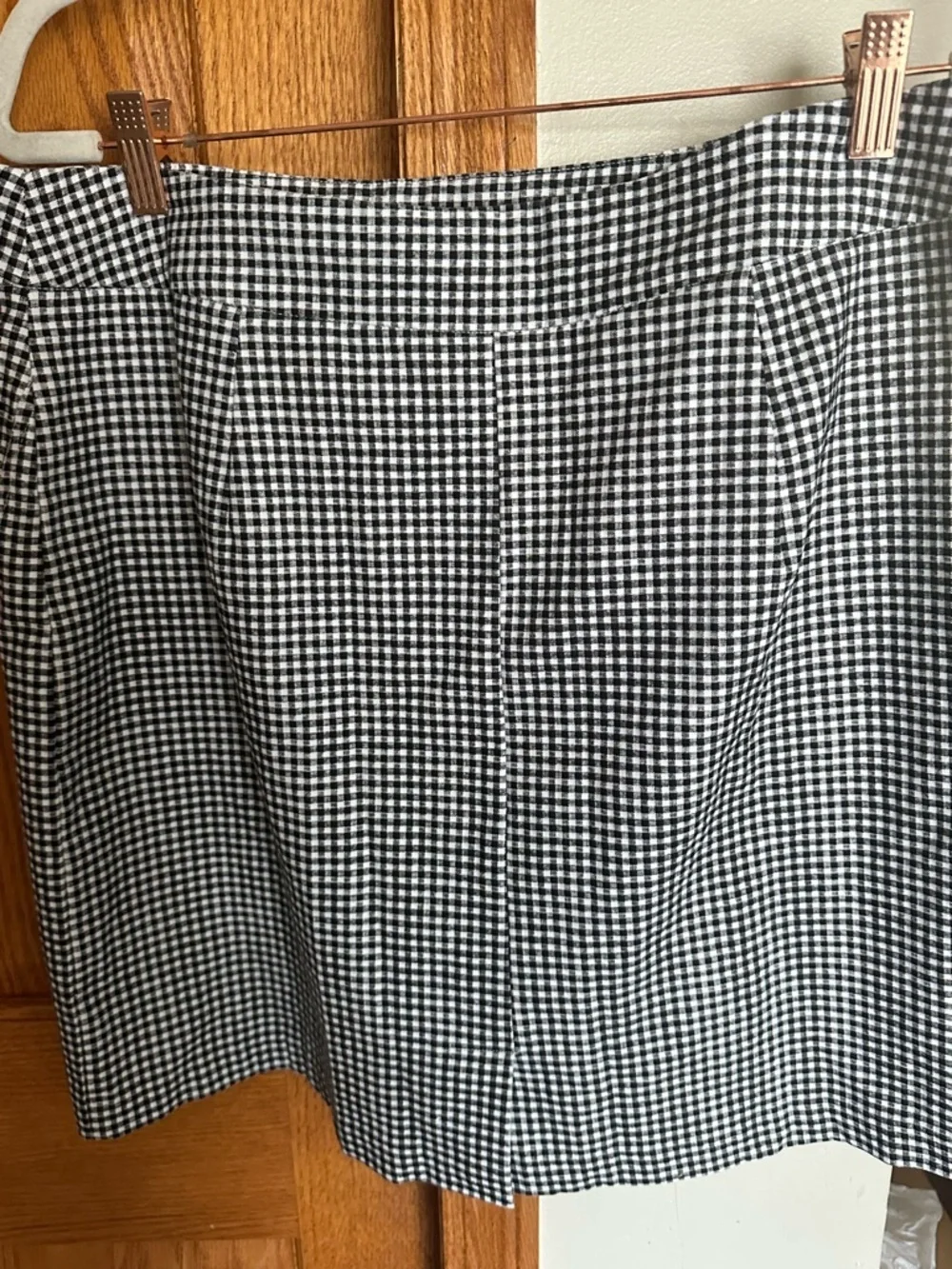 Charlie B Black White Gingham Skort Size 14 Preppy Golf Tennis Skirt Shorts